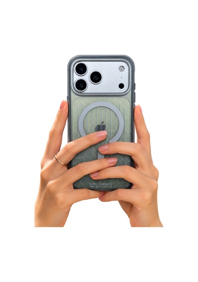 Sbprc İphone 18 Pro Max / 17 Pro Max Dalgalı Esnek Darbelere Dayanıklı M-safe Özellikli Jeremy Kapak Gümüş