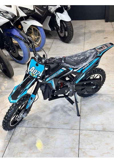 Enbest Benzinli Hidrolik Frenler 7-17 Yaş Çocuk Cros Motoru Yeşil