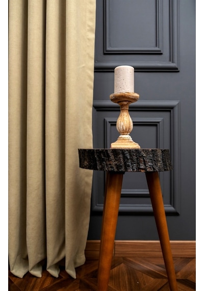 Evdepo Home Taş Rengi Fon Perde Tek Kanat (542986241) Taş