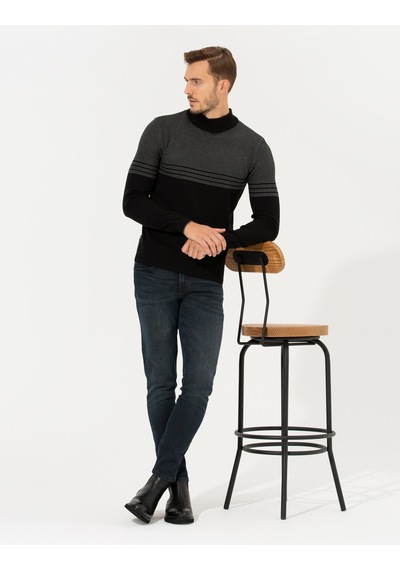 Pierre Cardin Erkek Siyah Triko Kazak 50258671-vr046 Siyah