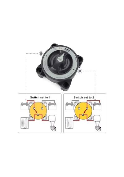 Mr-275h Akü Devre Kesici Şalteri 500a Agır Hizmet 3p 12-32v Off 1+2