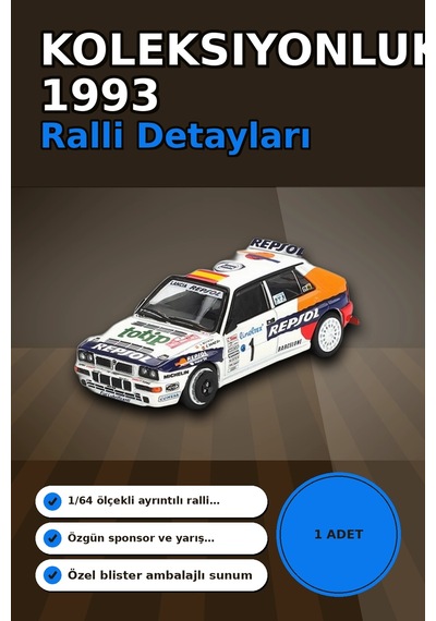 Monte Carlo Blisterli 1/64 Lancia Delta Hf Integrale Model Araba - Tek Adet Bx-313356