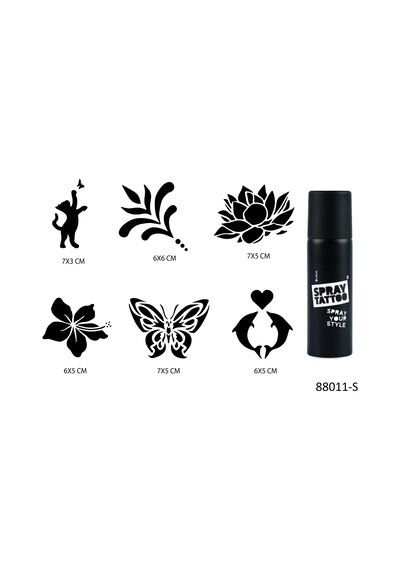 Airbrush Tattoo Zarif Modeller Spray Tattoo Geçici Sprey Dövme Seti