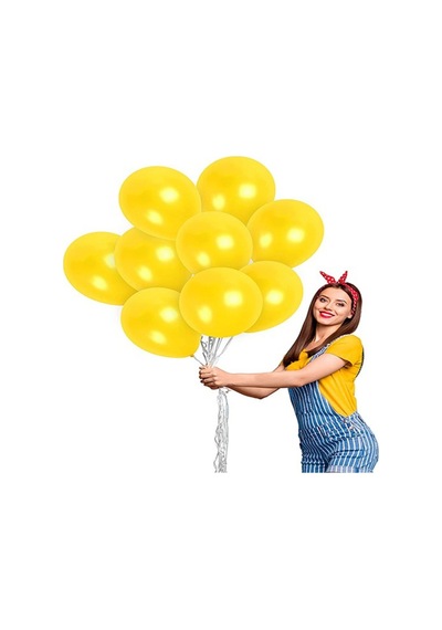 Metalik Sarı Gold Konfetili Balon Sarı