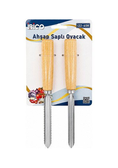 Ahşap Saplı Metal Oyacak 24cm