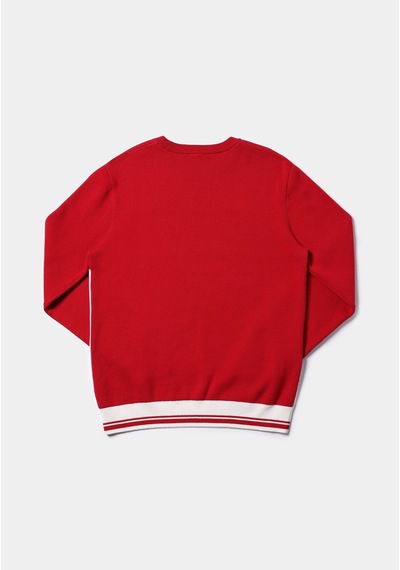 Colin's Colins Regular Fit Yuvarlak Yaka Jakarlı Erkek Kirmizi Kazak Cl1077275 Q1.v2 Red Kırmızı