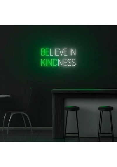 Belıeve In Kındness Yazılı Neon Tabela Yeşil