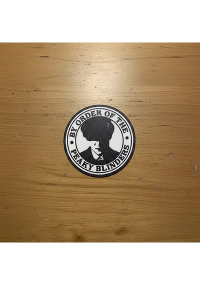 Peaky Blinders Thomas Shelby Tasarım 3d Bardak Altlığı - "by Order Of The..." Serisi Siyah - Beyaz
