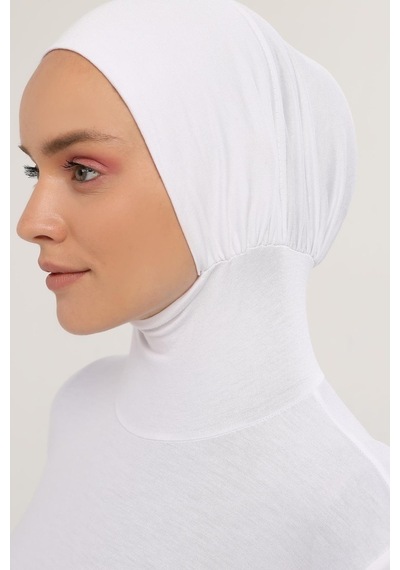 Altobeh Uzun Kollu Boyunluklu Boneli Yarım Body Beyaz Çok Renkli