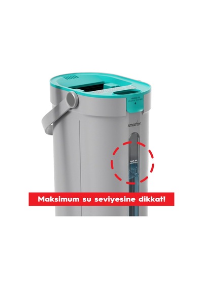 Aqua Jet Yedekli Temiz &amp Kirli Suyu Ayırma Özelliği Tablet Mop Temizlik Seti Paspas