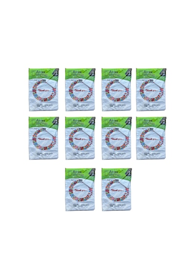 Arma Baskılı Mini Blok Poşet Torba - No : 2 - 25 x 37 CM - Beyaz - 100 Adetlik 10 Paket
