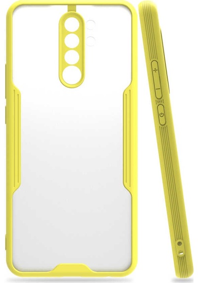 Redmi Note 8 Pro Kılıf Parfe Kenarları Pastel Renk Silikon Kılıf Sarı