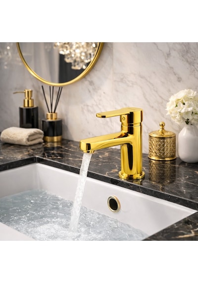 Newarc 971528 Domino Altın Lavabo Bataryası
