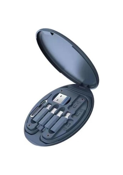 Polham 6İN1 60 W Type-C - Lightning - Dönüştürücü - Sim Aparatlı Seyahat Seti 001