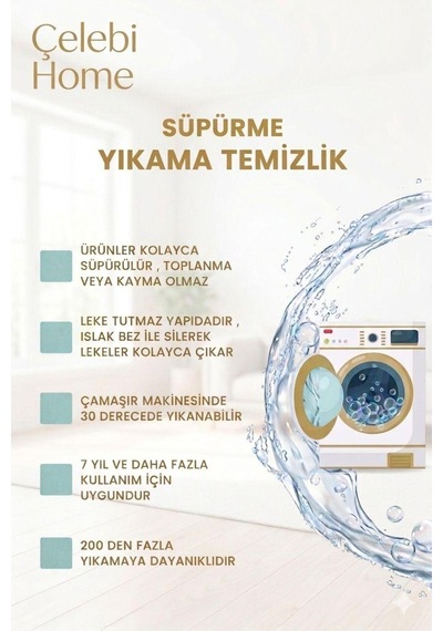 Buççin Online Mağaza Lüks Gri Siyah Yıkanabilir Kaymaz Taban 2 Li Takım Banyo Paspası Pamuk Polyester Gri Çok Renkli