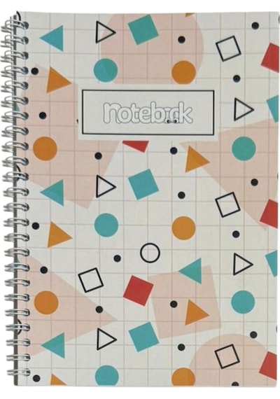 A5 Spiralli Shapes Defter 40 Yaprak 3'lü Tamamı Çizgisiz