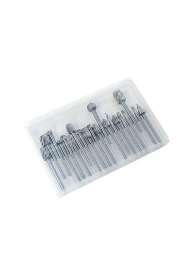 6590 Mini Ahşap Oyma Freze Uç Seti 20 Parça Sap: 3mm