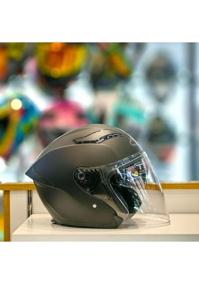 Gear5 Proyou Yazlık Vizörlü Açık Motosiklet Kaskı Mat Siyah