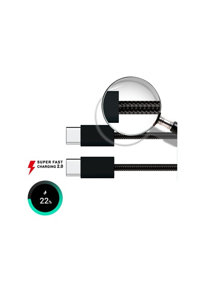 45w Süper Hızlı 2.0 Type-c Adaptör + Type-c To Type-c Kablo Süper Fast Şarj Seti Mt 1745