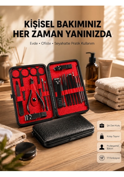 Profesyonel Paslanmaz Çelik Manikür & Pedikür Seti Yeni Nesil - Lisinya