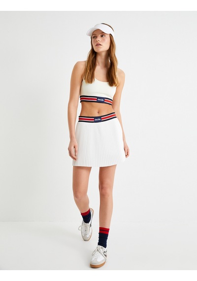 Koton Tenis Eteği Şortlu Pileli Beli Kontrast Detaylı Lastikli Mini Boy Ekru 4sak40050nw Ekru Koton Tenis Eteği Şortlu Pileli Beli Kontrast Detaylı Lastikli Mini Boy Ekru 4sak40050nw Ekru