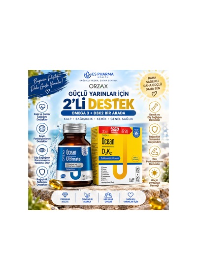Ultımate Omega 3 + D3 & K2 Günlük Destek Paketi
