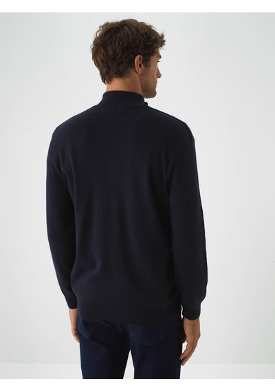 Xint Lacivert Pamuk Dokulu Regular Fit Hırka 801742