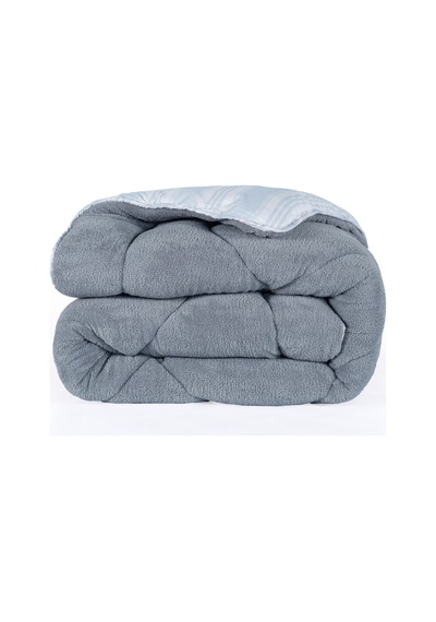 Wellsoft Yorgan Çift Kişilik Soft Line Gri Gri