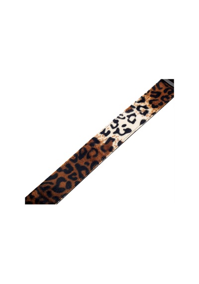 Levy's Leathers Hakiki Deri Uçlu 5 Cm Suni Kürk Leopar Baskılı Gitar Kayışı Mssf8-lyx