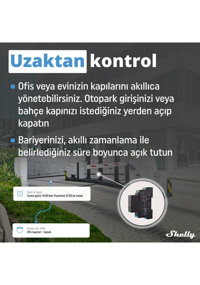 Shelly Pro 2PM DIN Ray 2 Kanal Enerji Ölçer Röle