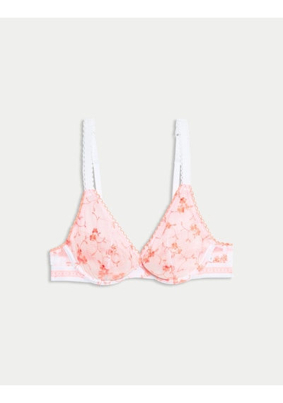 Marks & Spencer Nakışlı Balenli Derin Dekolteli Sütyen T81008880 Beyaz