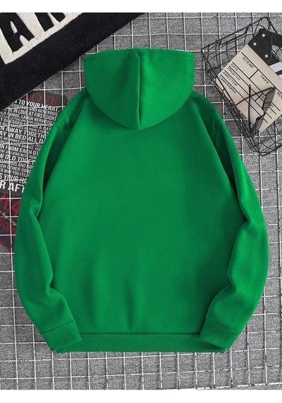 Favela Sweatshirt - Yeşil Baskılı Oversize Kapüşonlu Yeşil