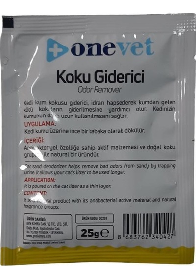 Onevet Kedi Kum Kokusu Giderici Sabun Kokulu 25 Gr