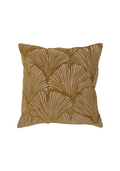 Yargıcı Ginko Desenli Kadife Kare Yastık 45x45 Cm 26knht1005c St
