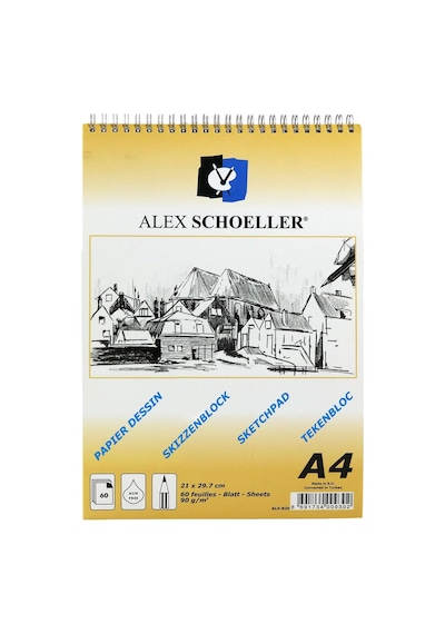 Alex Schoeller A.esk.blk.090.04 Spr.eskiz Blok.90gr.a4 60 Ypr.dik Alx-820