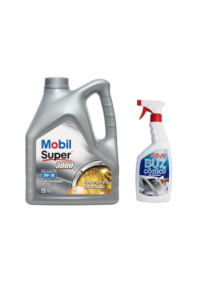 Mobil Super 3000 X1 Formula FE 5W-30 Motor Yağı 4 L + Gojo Buz Çözücü 750 ML