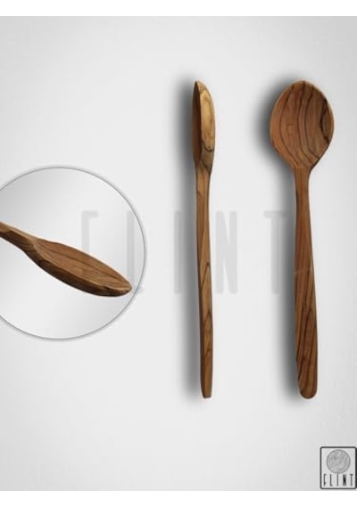 El Yapımı Tahta Ahşap Kaşık Mutfak Yemek Kaşığı 25cm