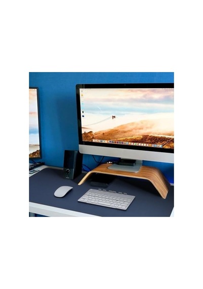 Çift Taraflı Deri Mouse Pad, 60x30 Cm, Kaymaz Ve Suya Dayanıklı