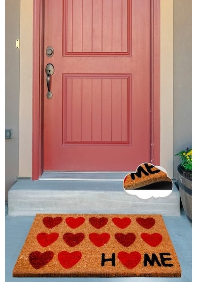 Co Co Mat Heart Doğal Ko ko Paspas,Kıl Kapı Önü Paspası