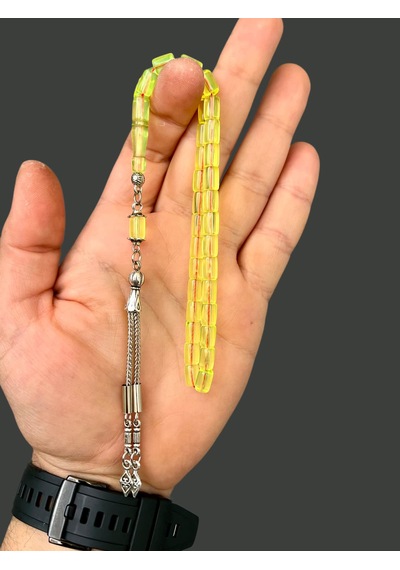 Kehribar Tesbih Ateş Kehribarı Açık Sarı