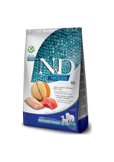 N&D Ocean Morina Balıklı BalKabaklı Kavunlu Orta ve Büyük Irk Köpek Maması 2500 G