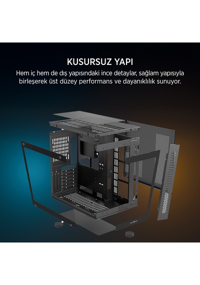 James Donkey Stark S800 4xargb Temperli Cam 650w 80+ Bronze Atx Siyah Gaming Oyuncu Kasa