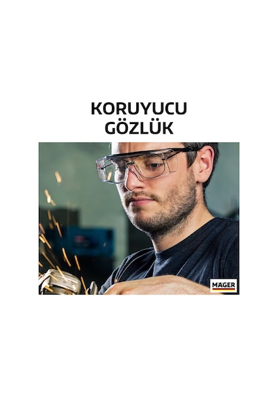 Koruyucu Gözlük - 3 Adet Özel Poşetli - Şeffaf Tam Koruma