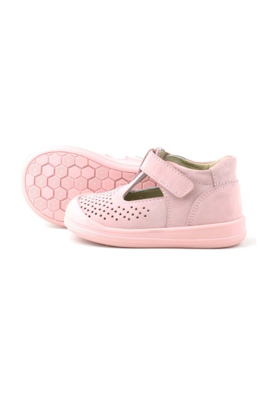 Hapshoe Rakerplus Hakiki Deri Pembe Cırtlı Anatomik Bebek Sandalet Pembe