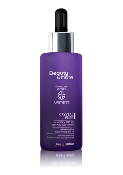 Ametist Crystal Pure Canlandırıcı Ve Cilt Tonu Eşitleyici Yüz Peelingi 30 Ml Aha 10% + Bha 2%+ Salix Alba Bark Extract+ Ametist Powder