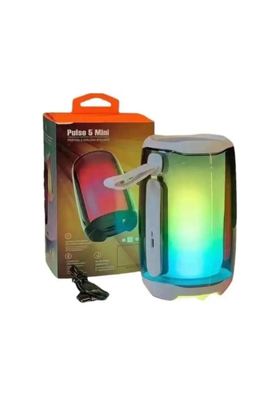 Pulse5 Mini Bluetooth Hoparlör Tws Özellikli Led Işıklı Kablosuz Speaker Ses Bombası