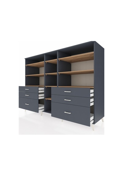 Kronos Dolap 10 Raflı 6 Çekmeceli 220x59x163 Antrasit-çam/antras Antrasit-çam/antrasit Kronos Dolap 10 Raflı 6 Çekmeceli 220x59x163 Antrasit-çam/antras Antrasit-çam/antrasit