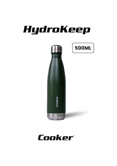 Cooker Hydrokeep 500 Ml Paslanmaz Çelik Şişe Termos Ckr2071 Haki