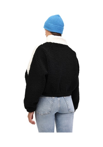 Reebok Bents Teddy Siyah Kadın Mont Siyah-beyaz