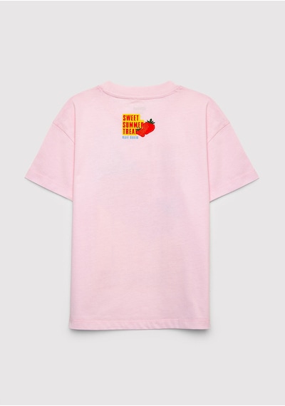 Mavi - Baskılı Pembe Tişört 7610432-90773